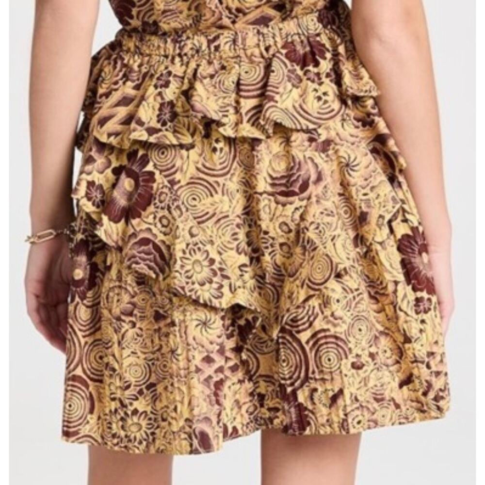Ulla Johnson Sigrid Mini Skirt Gold Brown Size 2